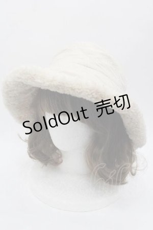 画像: INGEBORG / ロゴキルティングボアハット  ベージュ I-25-10-21-095-LO-AC-SA-ZI