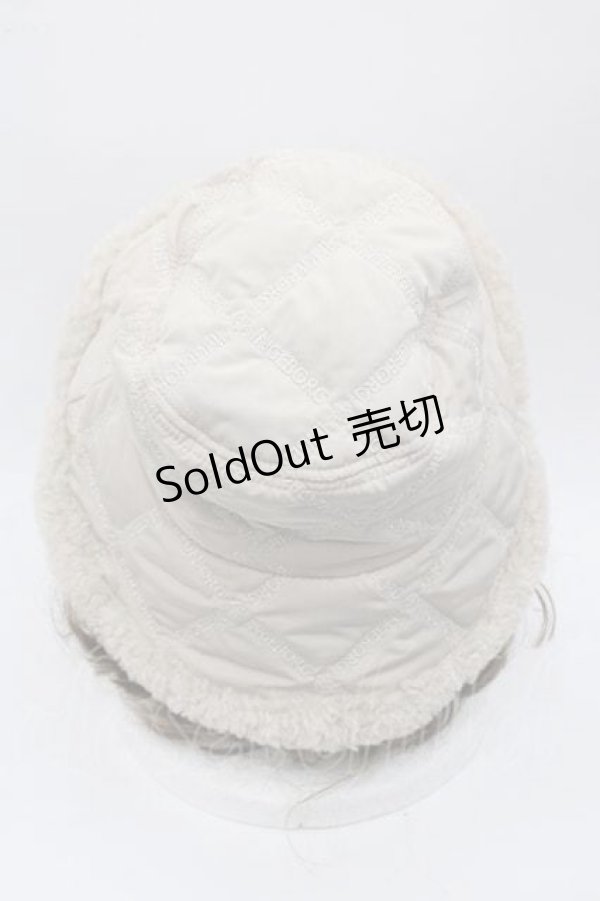 画像3: INGEBORG / ロゴキルティングボアハット  ベージュ I-25-10-21-095-LO-AC-SA-ZI (3)