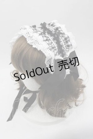 画像: BABY,THE STARS SHINE BRIGHT / Milky Gingham Dollヘッドドレス  黒Ｘ白 I-25-10-21-096-BA-AC-SA-ZI