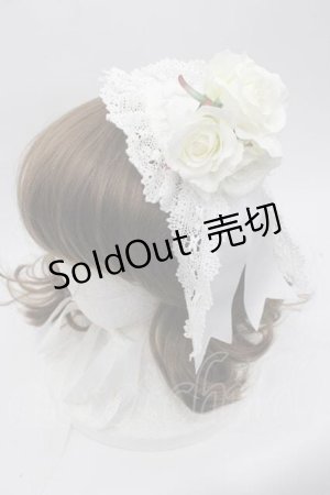 画像: BABY,THE STARS SHINE BRIGHT / Rose Partyヘッドドレス  白 I-25-10-21-100-BA-AC-SA-ZI