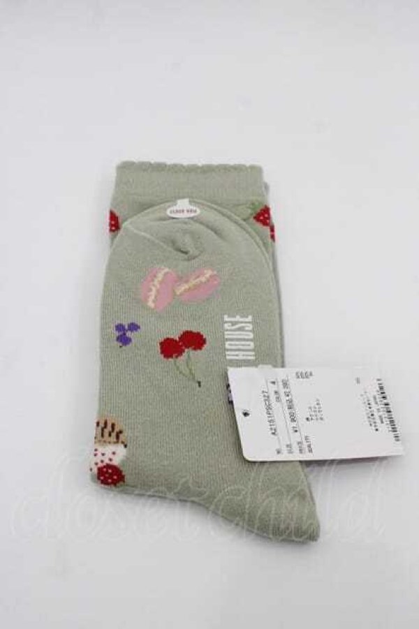 画像2: PINK HOUSE / スイーツスプリングバニープリントソックス  ハッカ I-25-10-21-118-LO-ZA-SA-ZI (2)