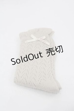 画像: PINK HOUSE / 透かし柄ソックス  ベージュ I-25-10-21-119-LO-ZA-SA-ZI