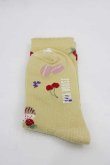 画像2: PINK HOUSE / スイーツスプリングバニープリントソックス  イエロー I-25-10-21-122-LO-ZA-SA-ZI (2)
