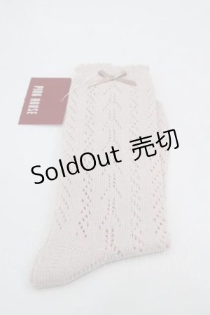 画像: PINK HOUSE / 透かし柄ソックス  ピンク I-25-10-21-123-LO-ZA-SA-ZI