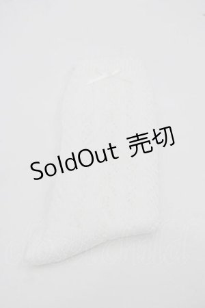画像: PINK HOUSE / 透かし柄ソックス  白 I-25-10-21-124-LO-ZA-SA-ZI