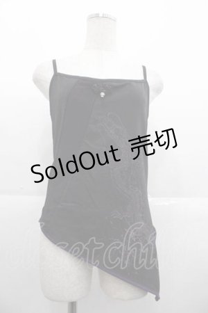 画像: h.ANARCHY / 龍プリントキャミ  黒Ｘ紫 I-25-10-21-017-HN-TO-SA-ZI