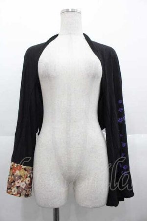 画像: gouk / 和菊柄ボレロ  黒ｘ茶ｘ紫 I-25-10-21-018-GO-TO-SA-ZI