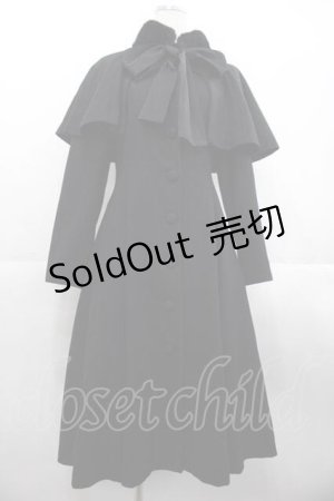 画像: Sheglit / "Luisa"ロングケープコート  黒 I-25-10-21-024-EL-CO-SA-ZI