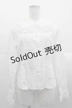画像: BABY,THE STARS SHINE BRIGHT / 袖ピンタックブラウス  白 I-25-10-21-003-BA-BL-SA-ZI
