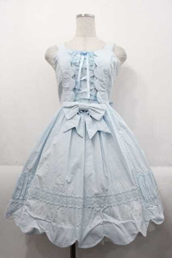 画像1: Angelic Pretty / クリーミィスカラップジャンパースカート  サックス I-25-10-21-031-AP-OP-SA-ZI (1)