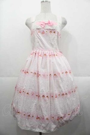 画像: BABY,THE STARS SHINE BRIGHT / うさくみゃスウィーツジャンパースカート  ピンク I-25-10-21-032-BA-OP-SA-ZI