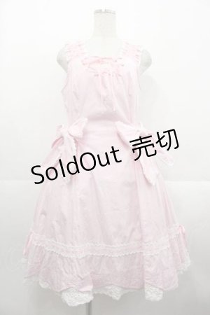 画像: BABY,THE STARS SHINE BRIGHT / ウエスリボンスカラップジャンパースカート  ピンク I-25-10-21-034-BA-OP-SA-ZI