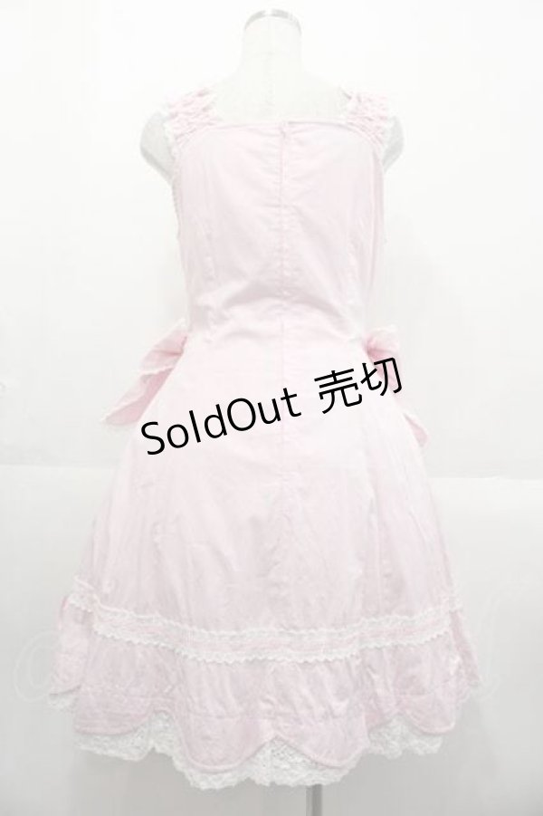 画像2: BABY,THE STARS SHINE BRIGHT / ウエスリボンスカラップジャンパースカート  ピンク I-25-10-21-034-BA-OP-SA-ZI (2)