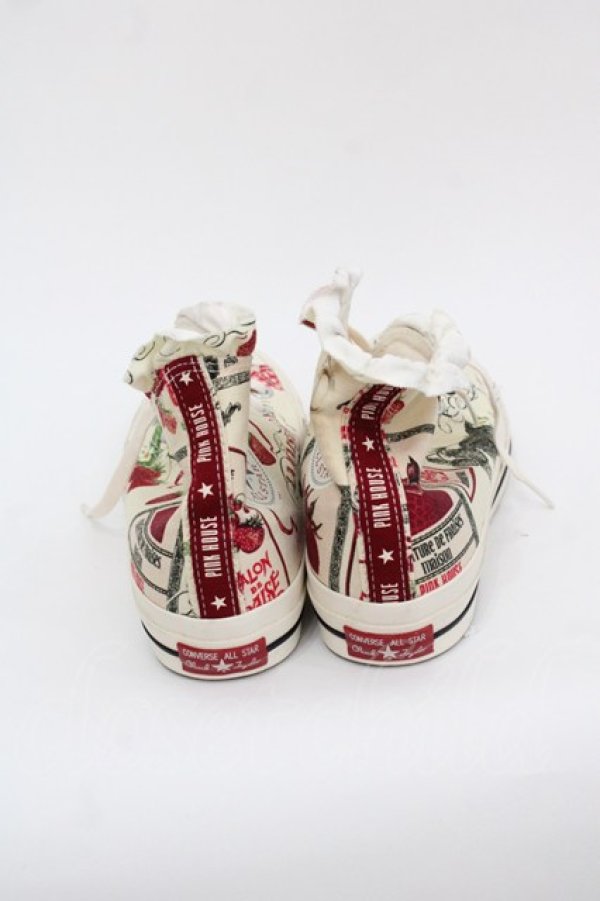 画像3: PINK HOUSE / CONVERSE サロンドフレーズスニーカー 24CM アイボリー I-25-10-24-053-LO-SH-SA-ZI (3)