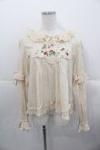 画像1: PINK HOUSE / Berry Rose刺繍入りブラウス  生成り I-25-10-24-061-LO-BL-SA-ZI (1)