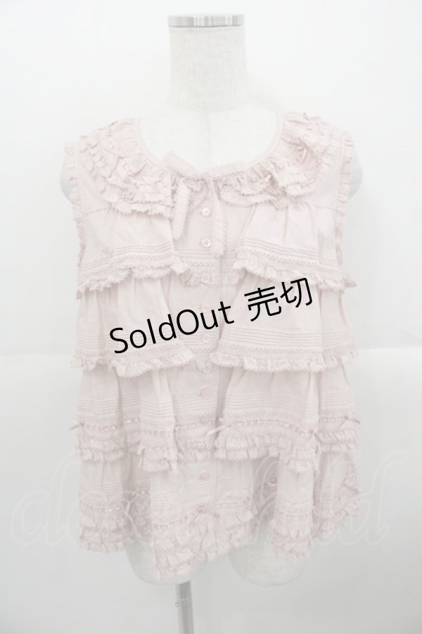 画像1: PINK HOUSE / ローンフリル段々ブラウス  ピンク I-25-10-24-063-LO-TO-SA-ZI (1)