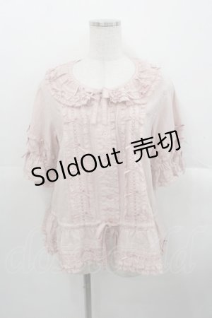 画像: PINK HOUSE / ローンフリルブラウス  ピンク I-25-10-24-064-LO-BL-SA-ZI