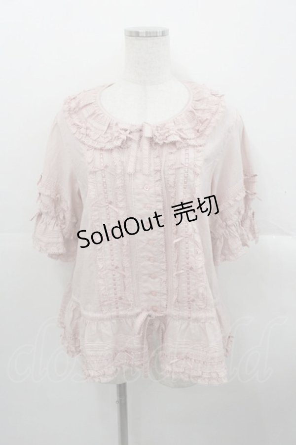 画像1: PINK HOUSE / ローンフリルブラウス  ピンク I-25-10-24-064-LO-BL-SA-ZI (1)