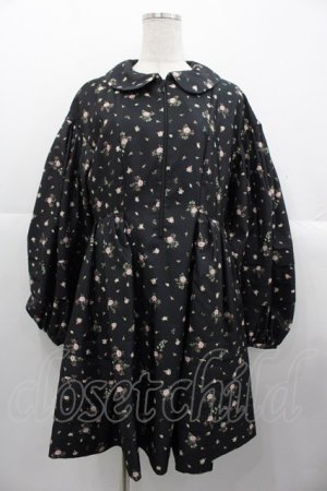 画像: PINK HOUSE / little sunny bite×PINK HOUSE lsb floral print blouse  ブラック I-25-10-24-067-LO-BL-SA-ZI