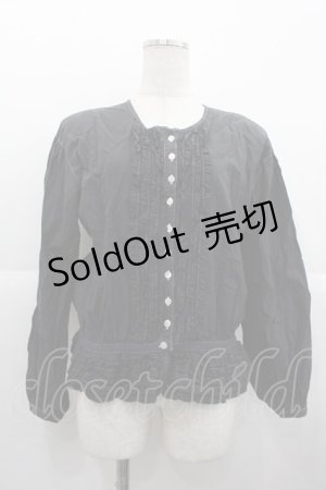 画像: PINK HOUSE / フリルブラウス  黒 I-25-10-24-068-LO-BL-SA-ZI