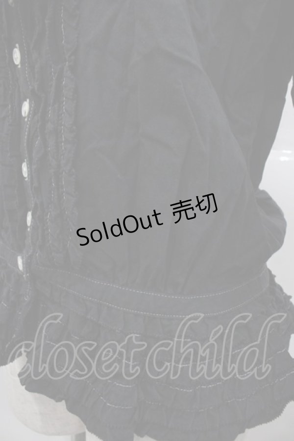 画像3: PINK HOUSE / フリルブラウス  黒 I-25-10-24-068-LO-BL-SA-ZI (3)