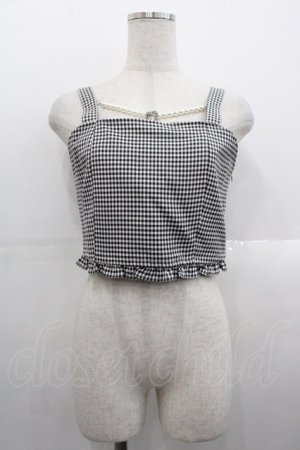 画像: Ank Rouge / ハートパールギンガムチェックトップス  黒Ｘ白 I-25-10-24-071-CA-TO-SA-ZI