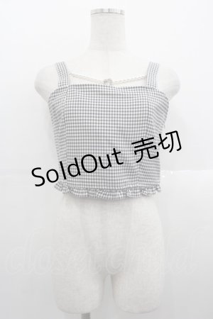 画像: Ank Rouge / ハートパールギンガムチェックトップス  黒Ｘ白 I-25-10-24-071-CA-TO-SA-ZI