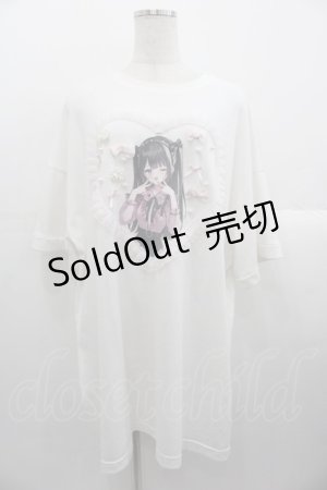 画像: Ank Rouge / ゆいみすコラボBIG TEE  白Ｘピンク I-25-10-24-072-CA-TO-SA-ZI