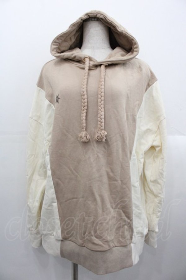 画像1: Maison de FLEUR / Rapunzel/スウェットパーカー  ベージュＸアイボリー I-25-10-24-074-LO-TO-SA-ZI (1)