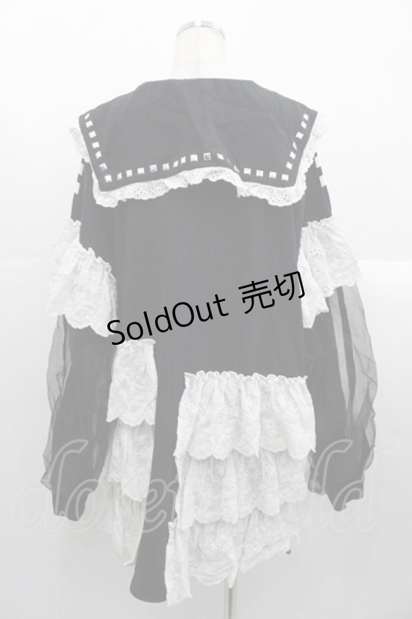 画像2: Jamie エーエヌケー / リメイクセーラーパーカー  ブラック I-25-10-24-075-LO-CO-SA-ZI (2)