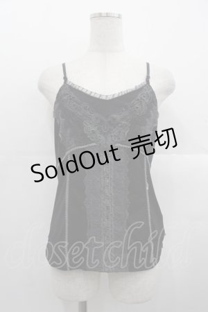 画像: Ozz oneste / フロントレースキャミソール  黒 I-25-10-24-079-OO-TO-SA-ZI