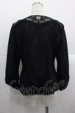 画像2: Rozen Kavalier / レース切り替え透かし封ZIPカーディガン  黒 I-25-10-24-080-OO-TO-SA-ZI (2)