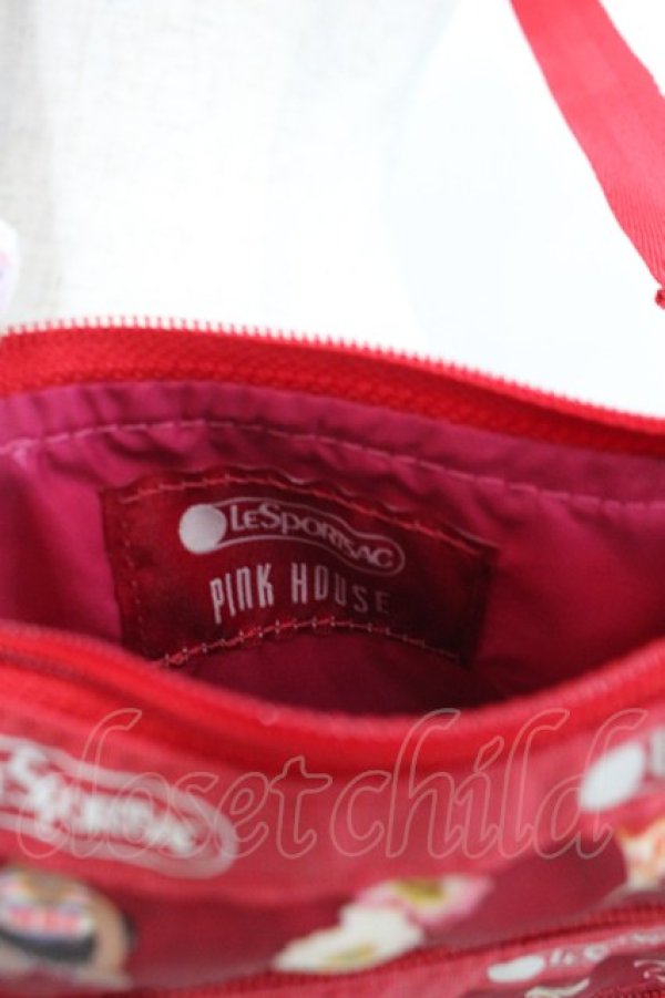 画像3: PINK HOUSE / 3 ZIP CROSSBODYピンクハウスフェイバリッツB  赤 I-25-10-24-007-LO-BG-SA-ZI (3)