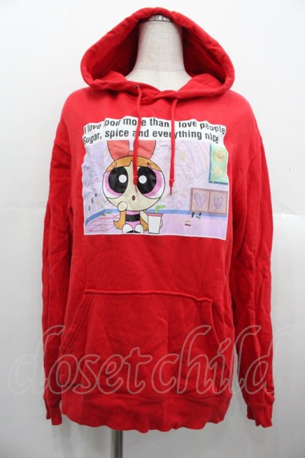 画像1: Candy Stripper / THE POWERPUFF GIRLS STORY SWEAT PARKA  赤 I-25-10-24-084-PU-TO-SA-ZI (1)