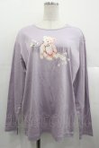 画像1: PINK HOUSE / 桜Teddyプリントカットソー 4(L) ラベンダー I-25-10-24-086-LO-TS-SA-ZI (1)