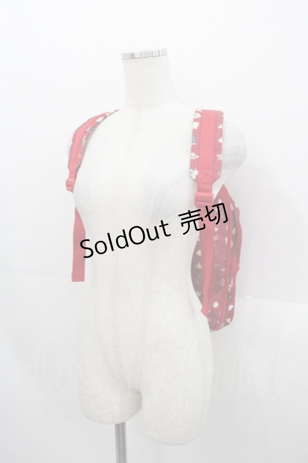 画像2: PINK HOUSE / ROUTE SM BACKPACKピンクハウスフェイバリッツB  赤 I-25-10-24-001-LO-BG-SA-ZI (2)