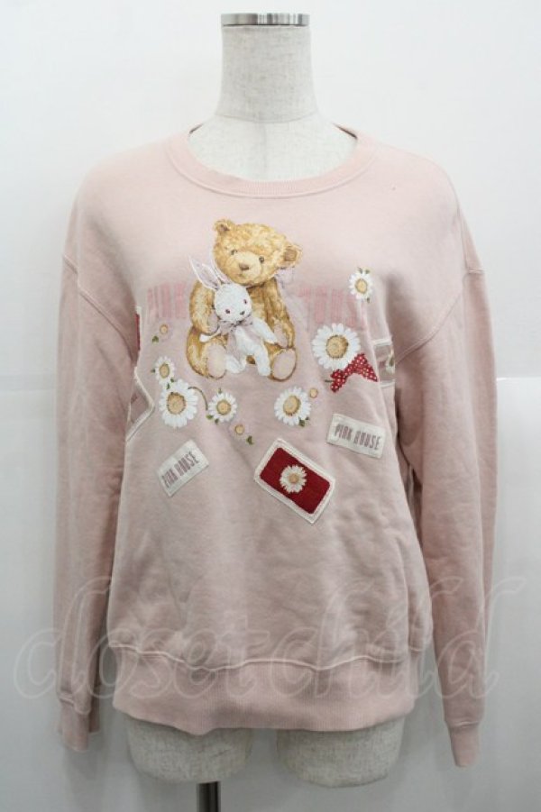 画像1: PINK HOUSE / ひな菊ロンドプリントトレーナー  ピンク I-25-10-24-092-LO-TO-SA-ZI (1)