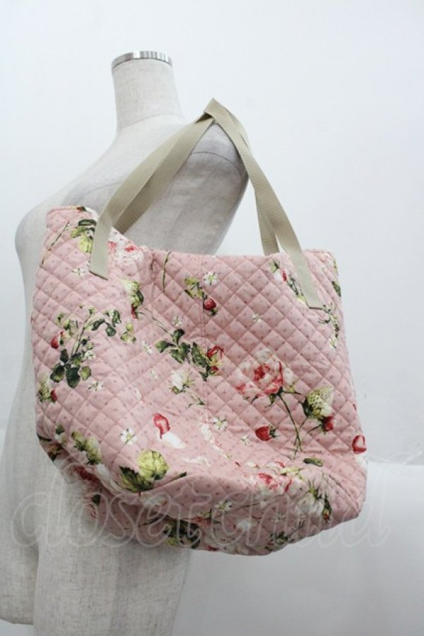 画像2: PINK HOUSE / Berry Roseプリントバッグ  ピンク I-25-10-24-008-LO-BG-SA-ZI (2)