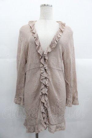 画像: INGEBORG / メッシュニットカーディガン 9号 ピンク I-25-10-24-093-LO-TO-SA-ZI