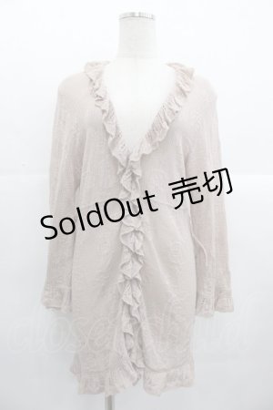 画像: INGEBORG / メッシュニットカーディガン 9号 ピンク I-25-10-24-093-LO-TO-SA-ZI