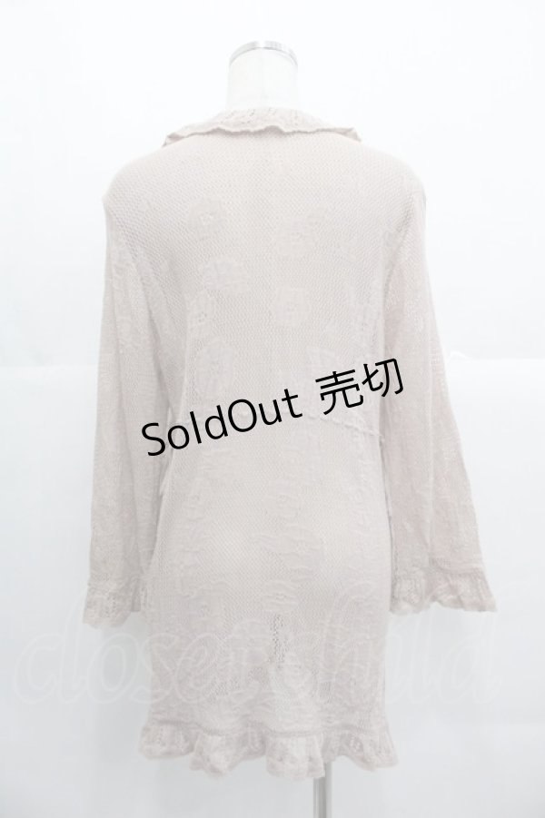 画像2: INGEBORG / メッシュニットカーディガン 9号 ピンク I-25-10-24-093-LO-TO-SA-ZI (2)