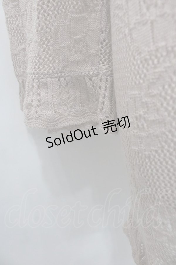 画像4: INGEBORG / メッシュニットカーディガン 9号 ピンク I-25-10-24-093-LO-TO-SA-ZI (4)