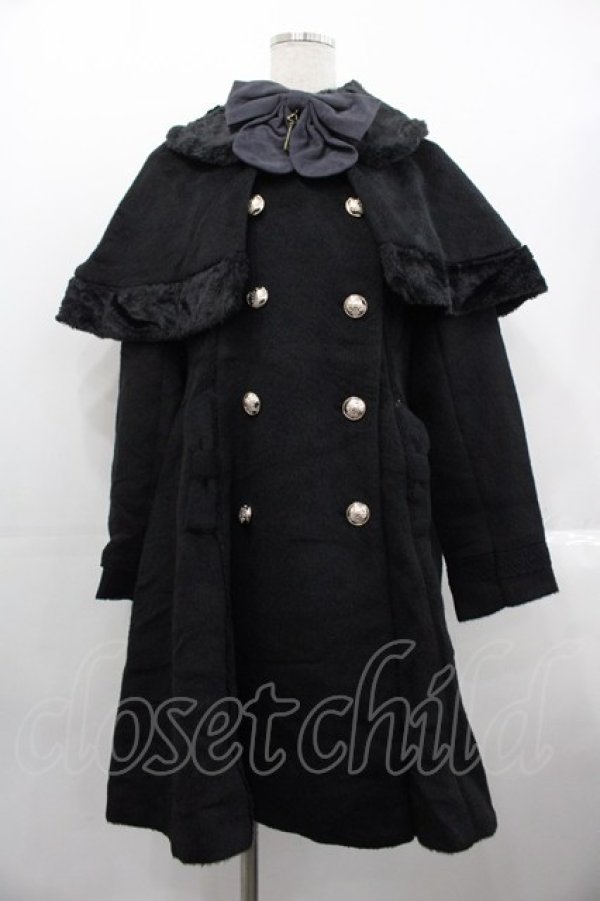 画像1: axes femme POETIQUE / ケープ付きコート  黒 I-25-10-24-097-AX-CO-SA-ZI (1)