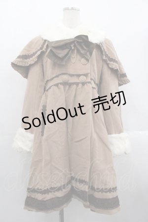 画像: axes femme POETIQUE / プリンセスケープコート  ブラウン I-25-10-24-098-AX-CO-SA-ZI