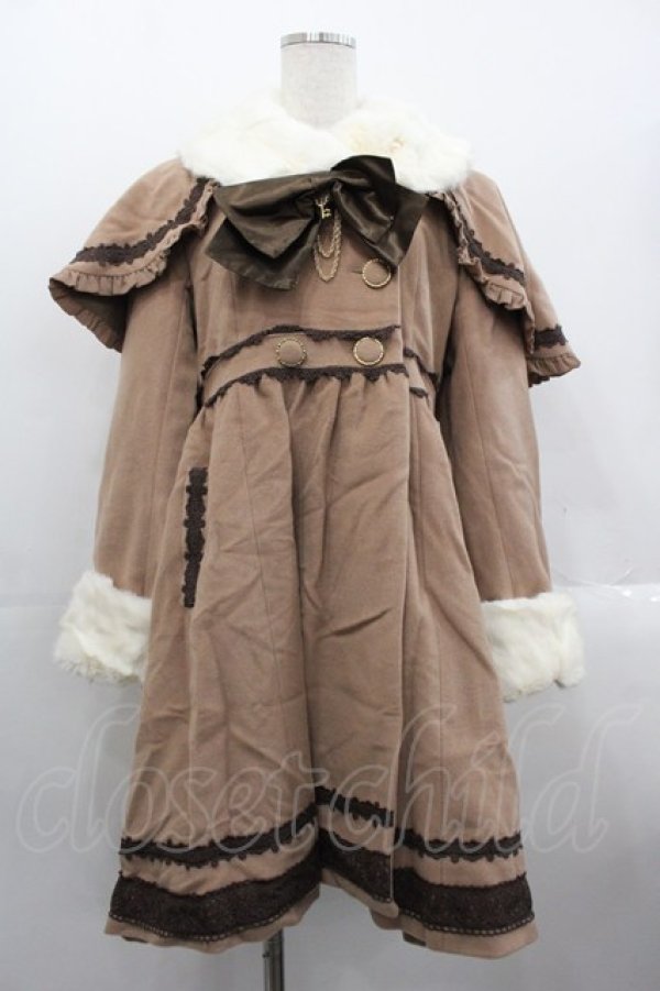 画像1: axes femme POETIQUE / プリンセスケープコート  ブラウン I-25-10-24-098-AX-CO-SA-ZI (1)