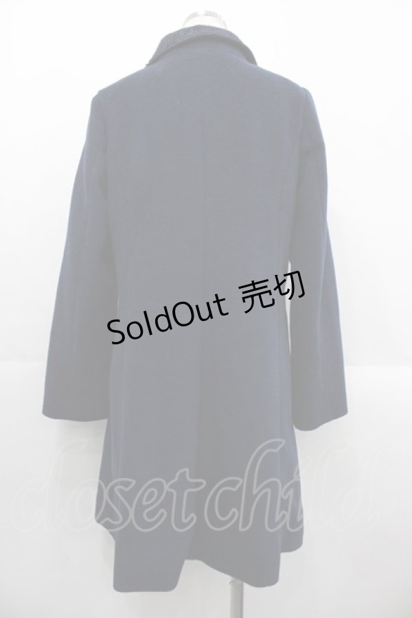 画像2: axes femme / レース襟コート  ネイビー I-25-10-24-099-AX-CO-SA-ZI (2)