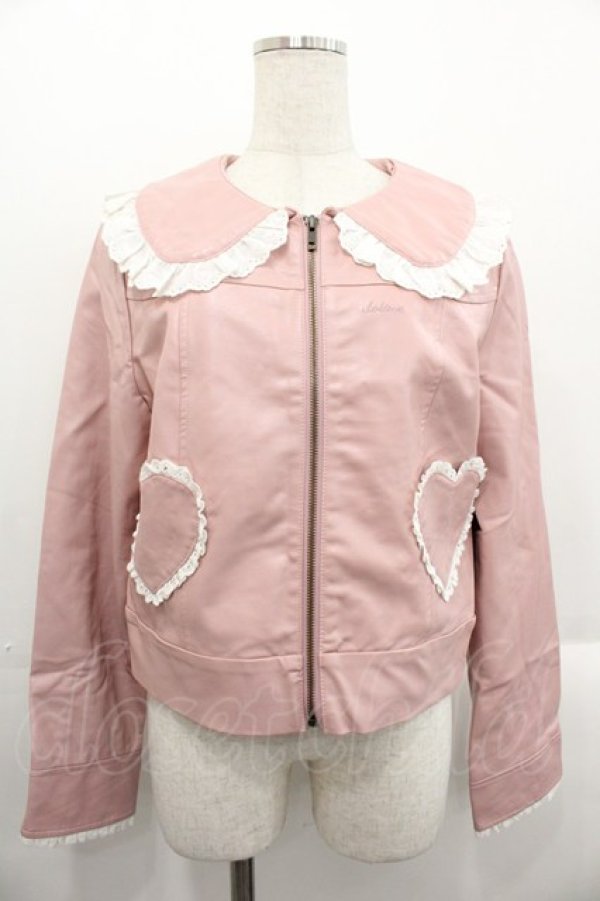 画像1: Lolime / Grrrlismライダースジャケット LL ピンク I-25-10-24-101-LO-JA-SA-ZI (1)