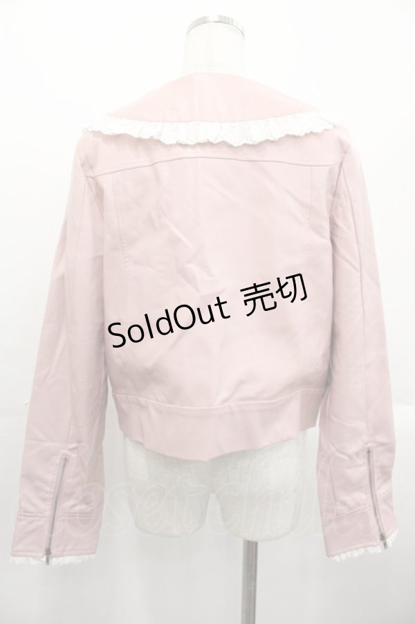 画像2: Lolime / Grrrlismライダースジャケット LL ピンク I-25-10-24-101-LO-JA-SA-ZI (2)