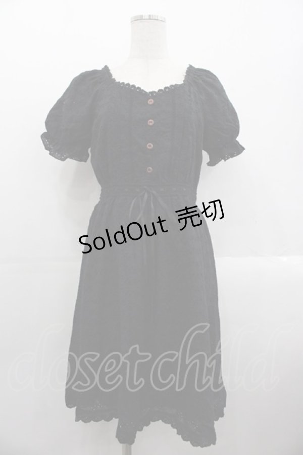 画像1: axes femme POETIQUE / 【柴田あやなさんコラボ】コットンレースワンピース  黒 I-25-10-24-106-AX-OP-SA-ZI (1)