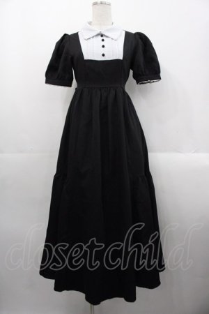 画像: An MILLE / ピコレース襟フレアワンピース  黒Ｘ白 I-25-10-24-108-EL-OP-SA-ZI